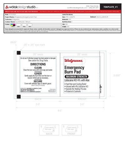 Label (Emergency Burn Pad2)